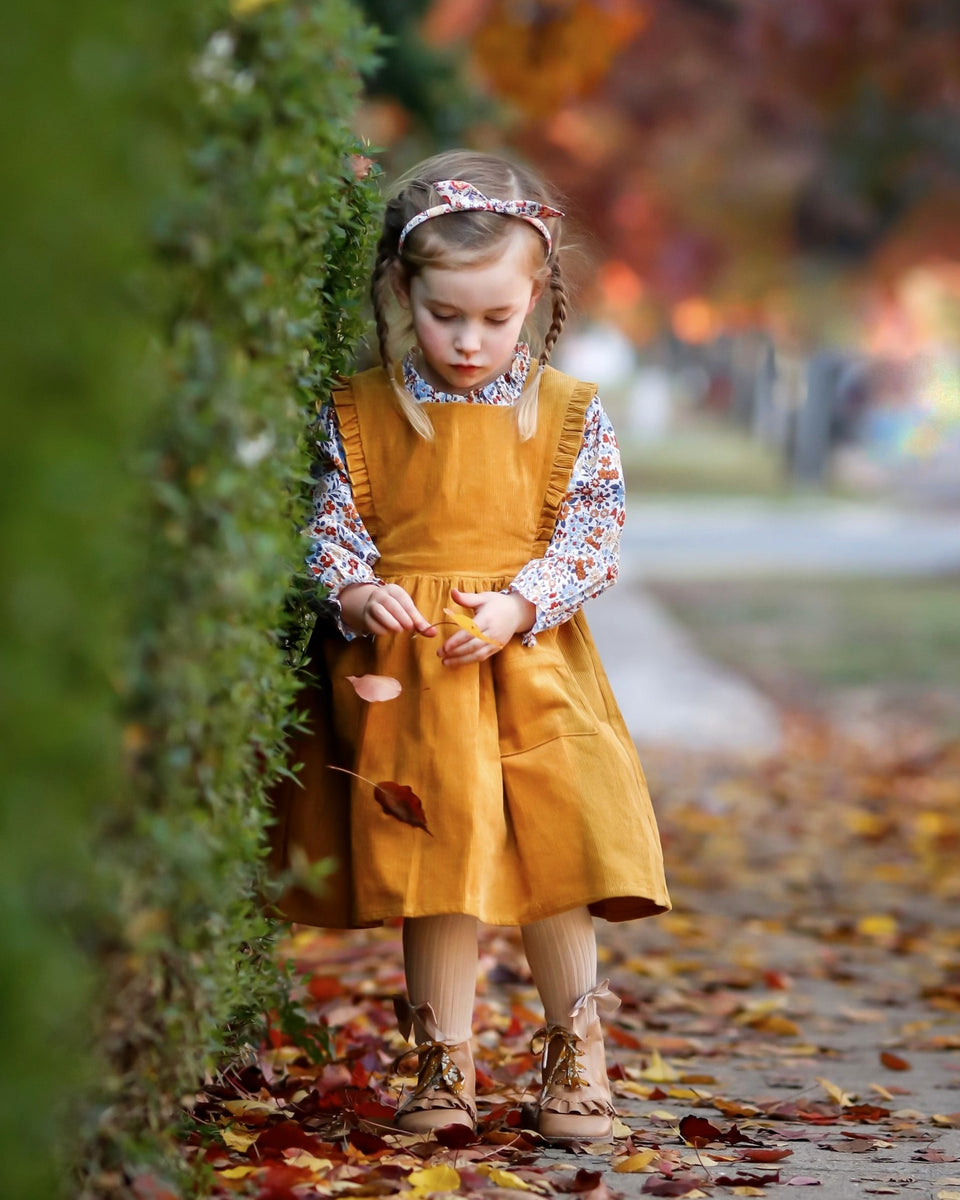 Mustard corduroy best sale pinafore dress