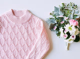 Pink Cable-Knit Sweater