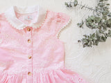 Country Lane Eyelet Dress ~ Pink