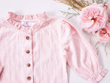 Broderie Blouse Long-Sleeved ~ Pink