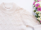 Coconut Cable-Knit Sweater