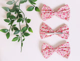 Red Peony Bow Clip